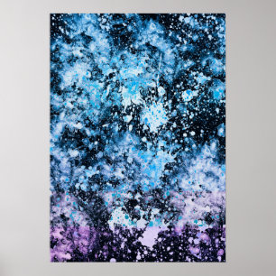 Frozen abstract art poster