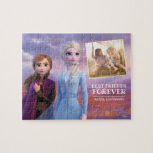 Frozen Anna & Elsa Best Friends with Photo Jigsaw Puzzle