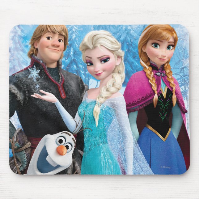 Frozen | Anna, Elsa, Kristoff and Olaf Mouse Pad (Front)