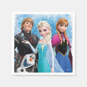 Frozen   Anna, Elsa, Kristoff and Olaf Napkin