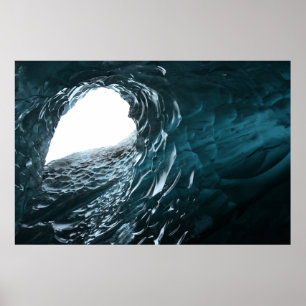 Frozen Beauty - Iceland Glacier photography Poster