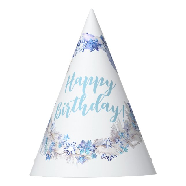 Frozen Birthday Any Age Frozen Theme Party Hat (Front)