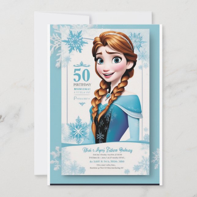 frozen birthday invitation (Front)