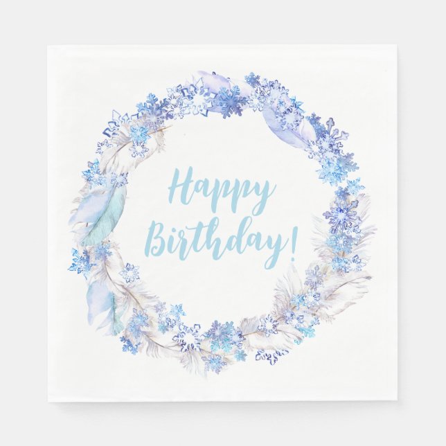 Frozen Birthday Party Napkins (Front)