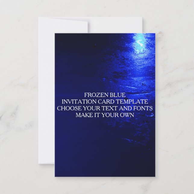 FROZEN BLUE INVITATION CARD TEMPLATE (Front)