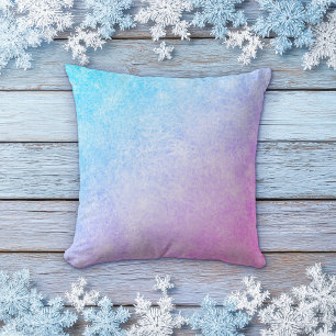 Frozen Blue to Purple Gradient Pillow
