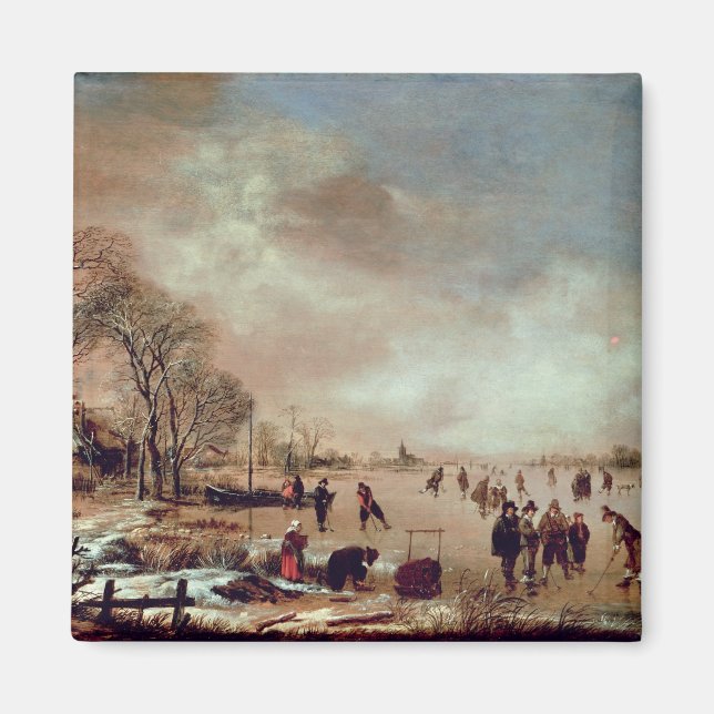 Frozen Canal Scene Magnet (Front)