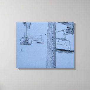 Frozen chair lift canvas print