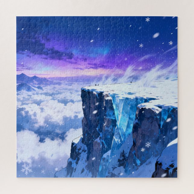 Frozen Crystal Cliffs Jigsaw Puzzle (Vertical)