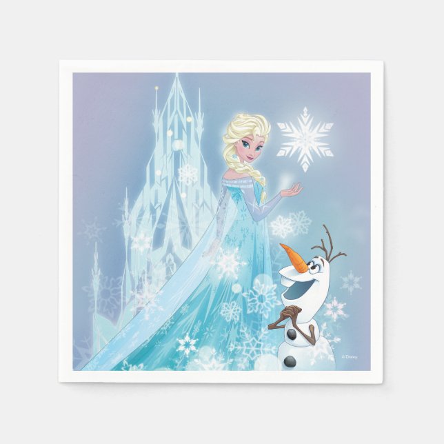 Frozen | Elsa and Olaf - Icy Glow Napkin (Front)