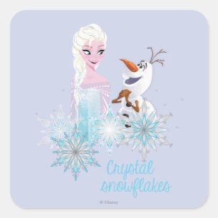Frozen   Elsa and Olaf Square Sticker
