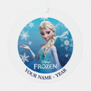 Frozen   Elsa Over the Shoulder Smirk Metal Ornament