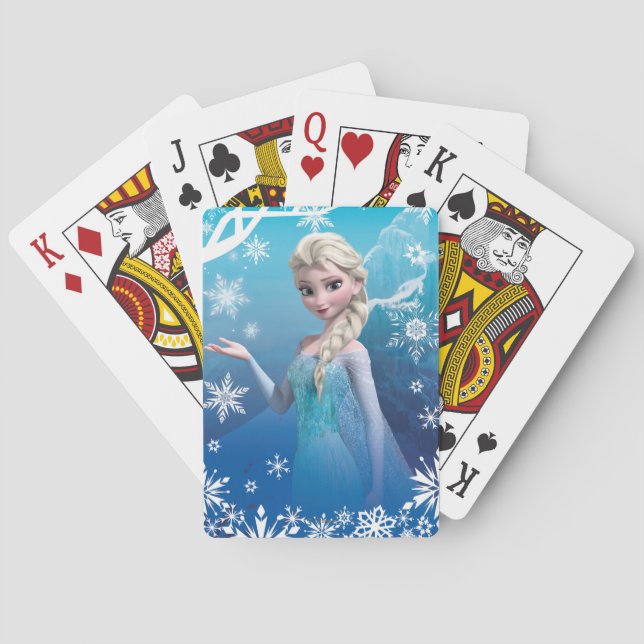 Frozen | Elsa Over the Shoulder Smirk Playing Cards (Back)