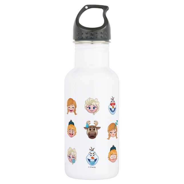 Frozen Emoji Characters 532 Ml Water Bottle (Front)