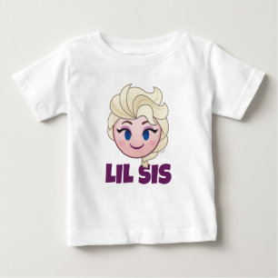 Frozen Emoji Elsa - Lil Sis Baby T-Shirt