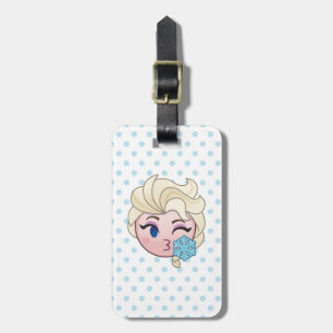 Frozen Emoji   Elsa Throwing a Kiss Luggage Tag