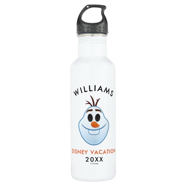 Frozen Emoji | Olaf - Family Vacation & Year 710 Ml Water Bottle (Front)