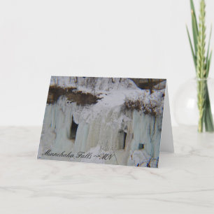 Frozen Falls Blank Greeting  Card