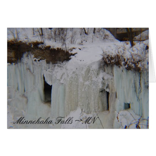 Frozen Falls Blank Greeting Card