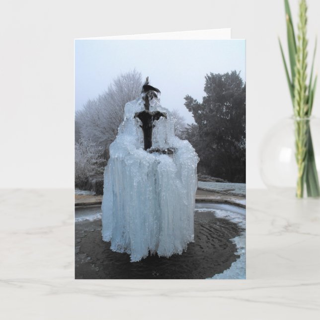 Frozen fountain holiday card (Front)