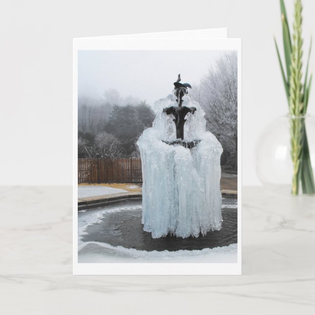 Frozen fountain holiday card (Front)