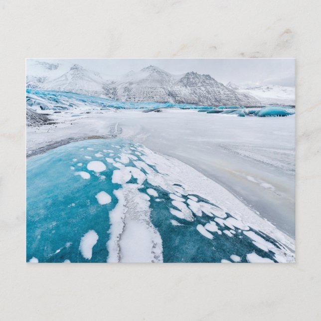 Frozen glacier ice, Iceland Postcard (Front)