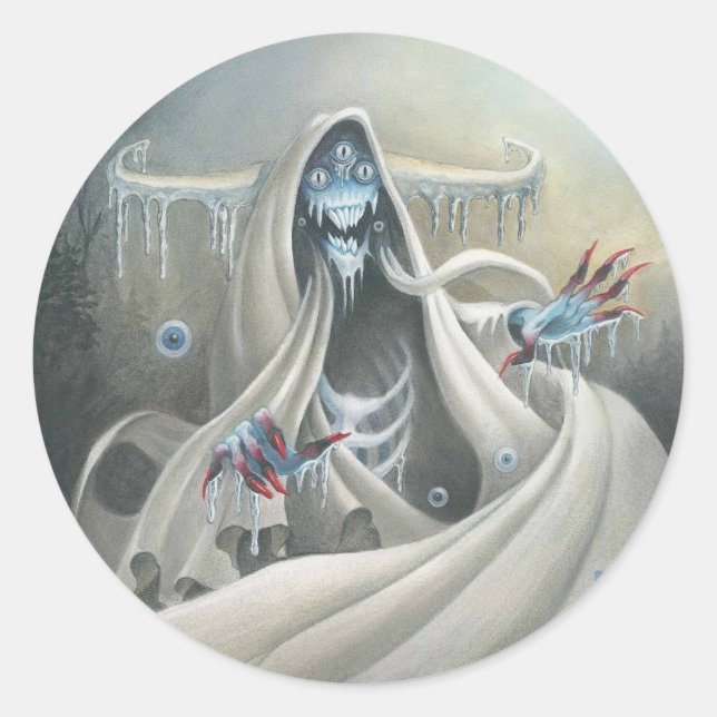 Frozen Horror Classic Round Sticker (Front)
