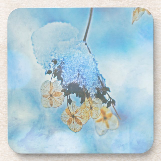 Frozen Hydrangeas Coaster (Front)