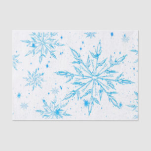 Frozen ice crystal snowflake tissue paper