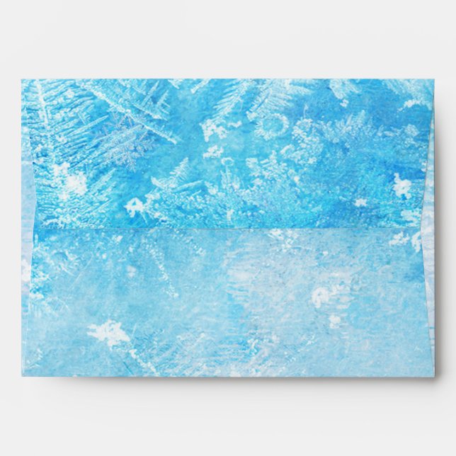 Frozen Ice Winter Wonderland Invitation Envelope (Back (Top Flap))