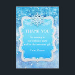 Frozen Ice Winter Wonderland Party Thank You Card<br><div class="desc">Frozen Ice Winter Wonderland Party Thank You Card. Matching items available.</div>