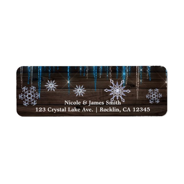 Frozen Icicles Winter Wonderland Wood Snowflakes (Front)