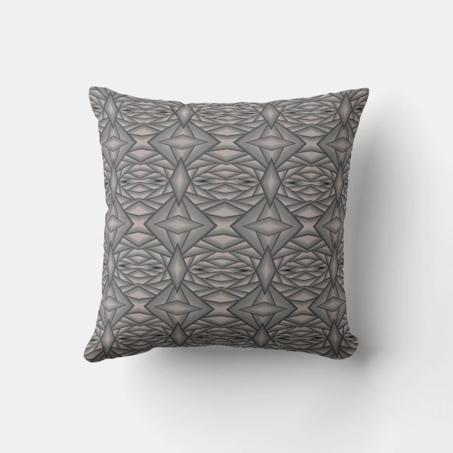 Frozen In Time Abstract Art Throw Pillow (Back)