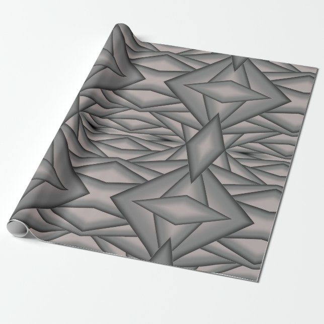 Frozen In Time Abstract Art Wrapping Paper (Unrolled)