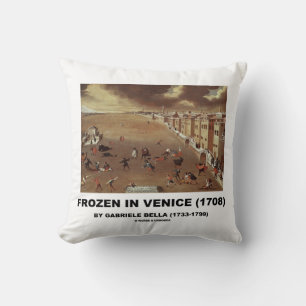 Frozen In Venice (1708) by Gabriele Bella Throw Pillow