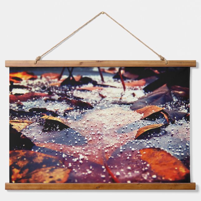 Frozen Leaves Hanging Tapestry (Front)