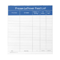 Frozen Leftover Foods List