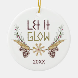 Frozen   Let it Glow Ceramic Ornament