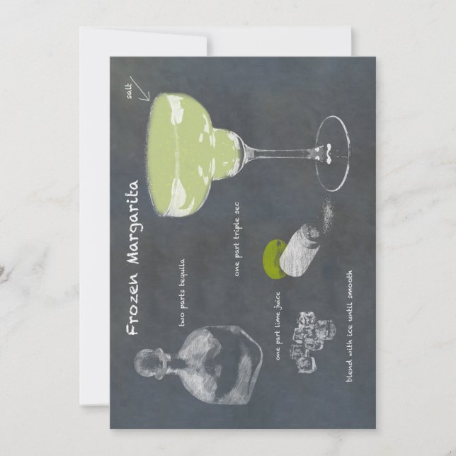 Frozen Margarita Invitation (Front)