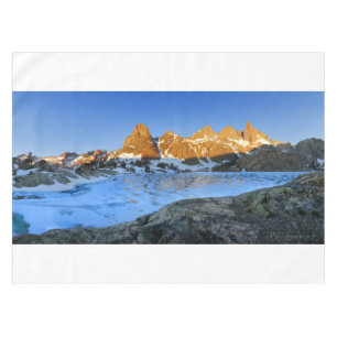 Frozen Minaret Lake Sunrise - Sierra Nevada Tablecloth
