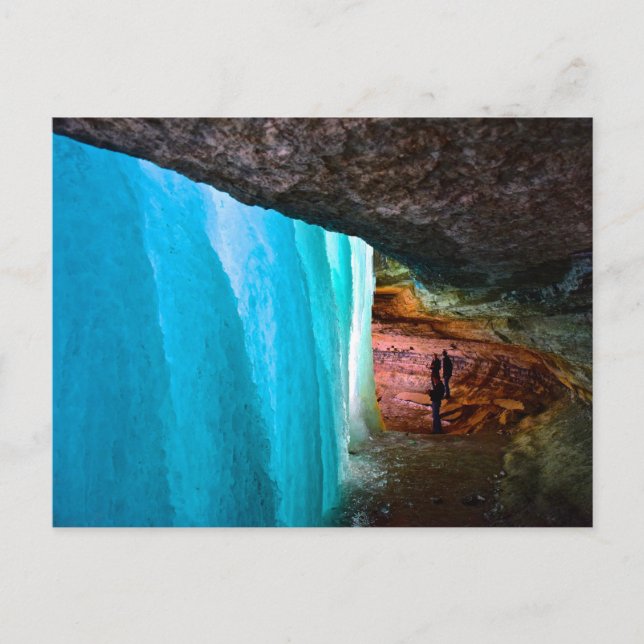 Frozen Minnehaha Falls in Minneapolis Postcard (Front)