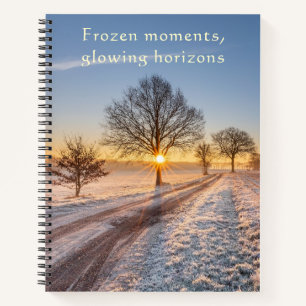Frozen Moments Glowing Horizons Winter Notebook