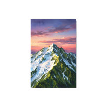 Frozen Mountain Nature Lover Canvas Wall Art