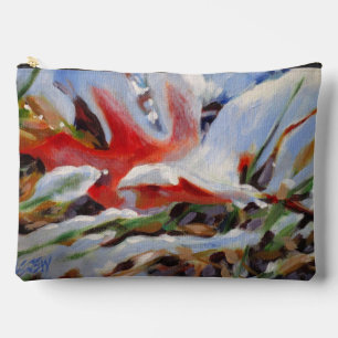 Frozen Oak Leaf Painting / Artist Larry Lerew Accessory Pouch
