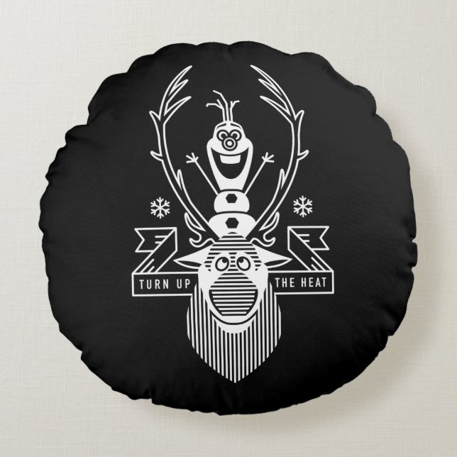 Frozen | Olaf and Sven Round Pillow (Front)