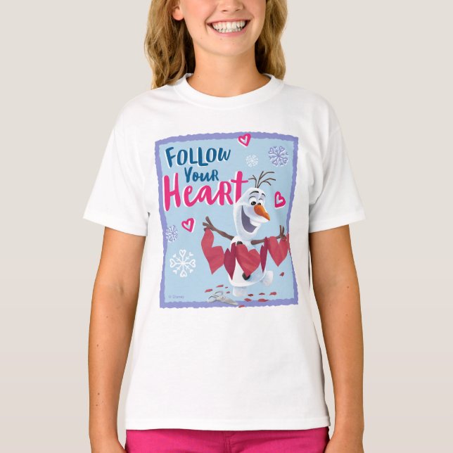 Frozen - Olaf | Follow Your Heart Valentine T-Shirt (Front)