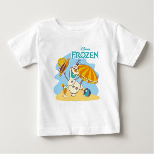 Frozen   Olaf Playing on the Beach Baby T-Shirt