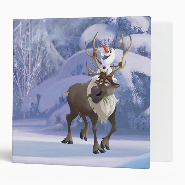 Frozen | Olaf sitting on Sven Binder (Front/Inside)