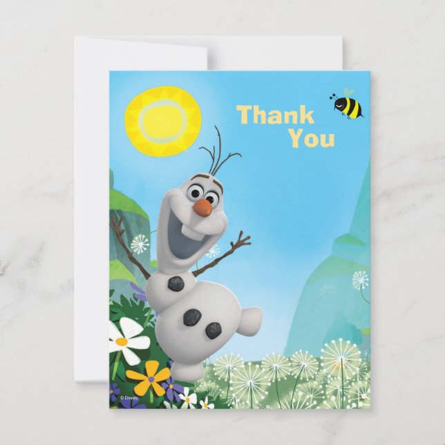 Frozen Olaf | Wild for Summer Thank You (Front)