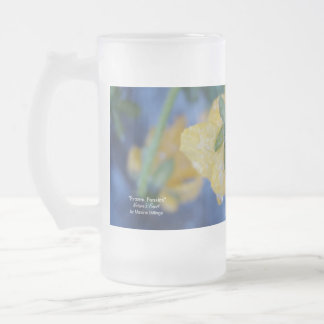 "Frozen Pansies" 16-Oz. Frosted Glass Mug